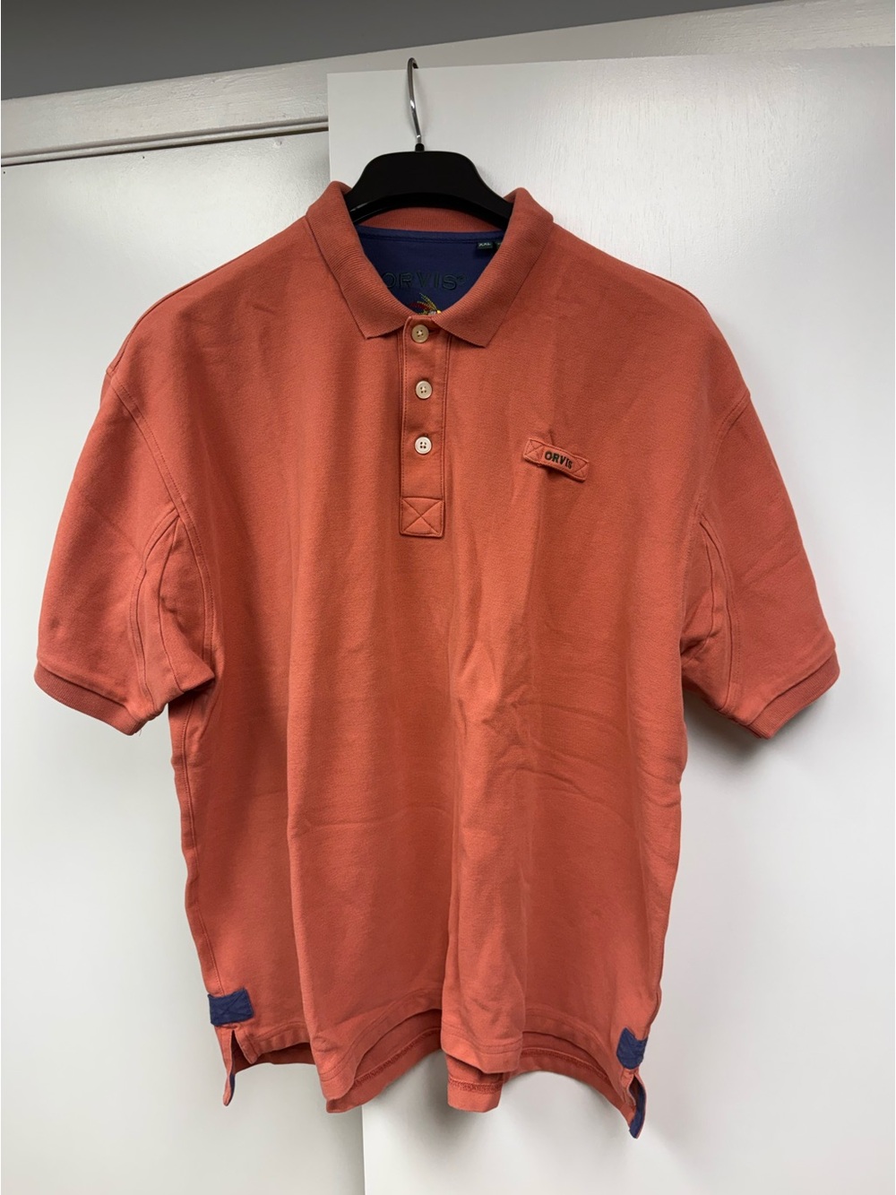 Orvis Men's Polo Shirt in Terracotta Orange